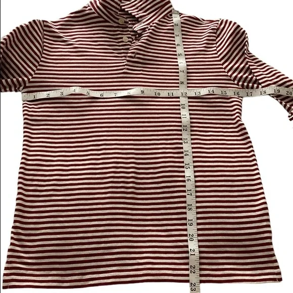 NWT CREWCUTS Kids Long Sleeve Stripe Polo Shirt L - Picture 4 of 7